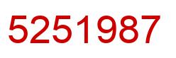 Number 5251987 red image