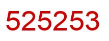 Number 525253 red image