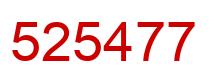 Number 525477 red image
