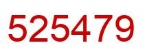 Number 525479 red image