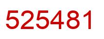 Number 525481 red image