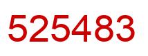 Number 525483 red image