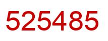 Number 525485 red image