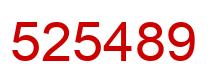 Number 525489 red image
