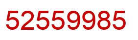 Número 52559985 imagen rojo