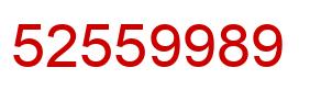 Número 52559989 imagen rojo