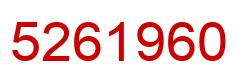 Number 5261960 red image