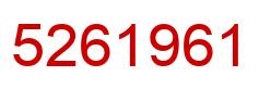 Number 5261961 red image