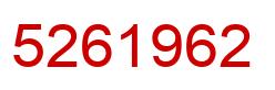 Number 5261962 red image
