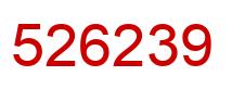 Number 526239 red image