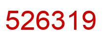 Number 526319 red image