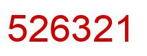 Number 526321 red image