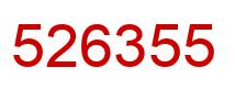 Número 526355 imagen rojo