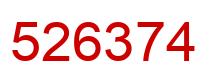 Número 526374 imagen rojo