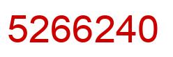 Número 5266240 imagen rojo