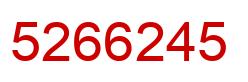 Número 5266245 imagen rojo