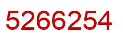 Número 5266254 imagen rojo