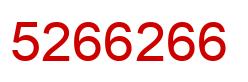 Número 5266266 imagen rojo