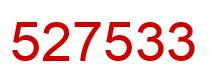 Number 527533 red image
