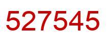Number 527545 red image