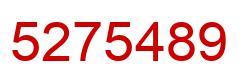 Number 5275489 red image
