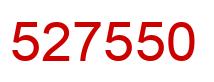 Number 527550 red image