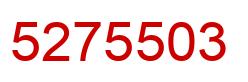 Number 5275503 red image