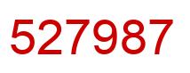 Number 527987 red image