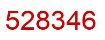 Number 528346 red image