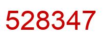 Number 528347 red image