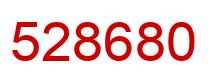 Number 528680 red image