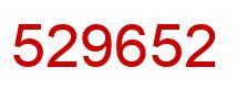 Number 529652 red image