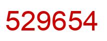 Number 529654 red image