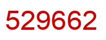 Number 529662 red image