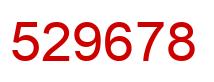 Number 529678 red image