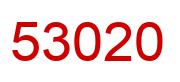Number 53020 red image