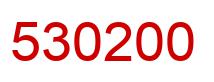 Number 530200 red image