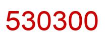 Number 530300 red image