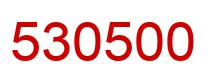 Number 530500 red image