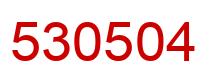 Número 530504 imagen rojo