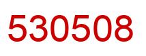 Número 530508 imagen rojo