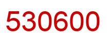 Number 530600 red image