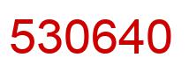 Number 530640 red image