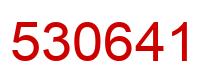 Number 530641 red image
