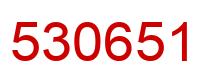 Number 530651 red image