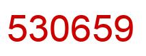 Number 530659 red image