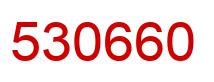 Number 530660 red image