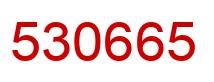 Number 530665 red image