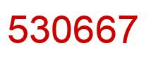 Number 530667 red image