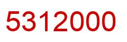 Number 5312000 red image